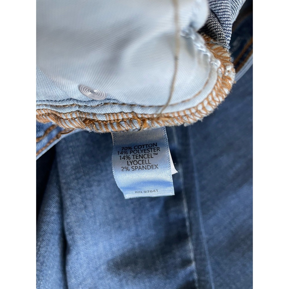 J.Jill Curvy High Rise Flare Jeans Size 14 Blue Stretch Denim Capsule Wardrobe - Picture 8 of 10